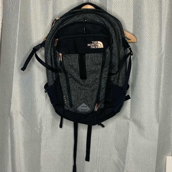 The North Face Bags The North Face Surge Backpack Rose Gold Logo